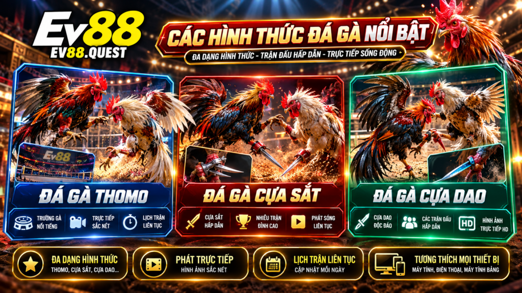 Các hình thức Đá Gà nổi bật tại EV88