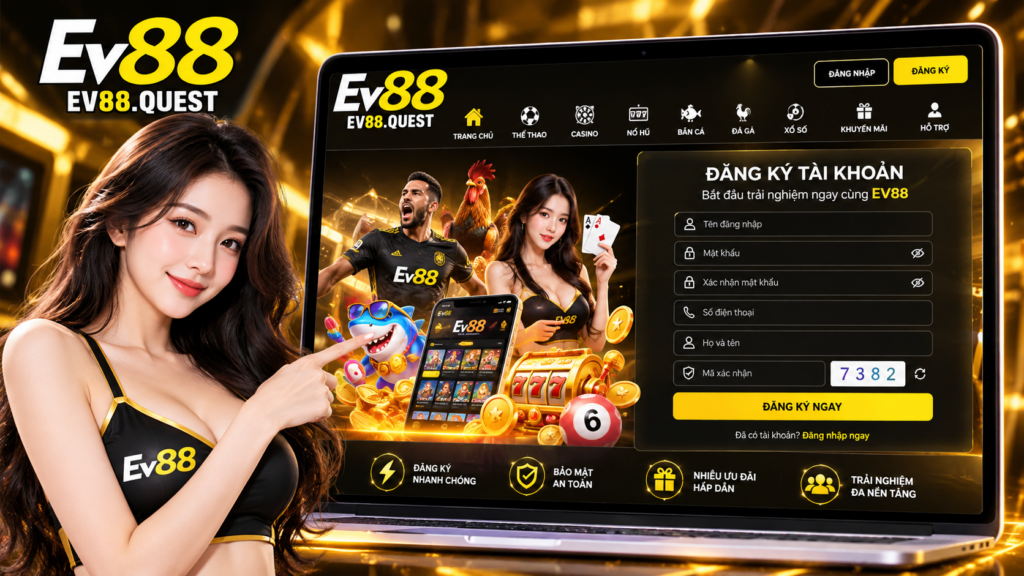 Tổng quan giao diện Đăng Ký EV88