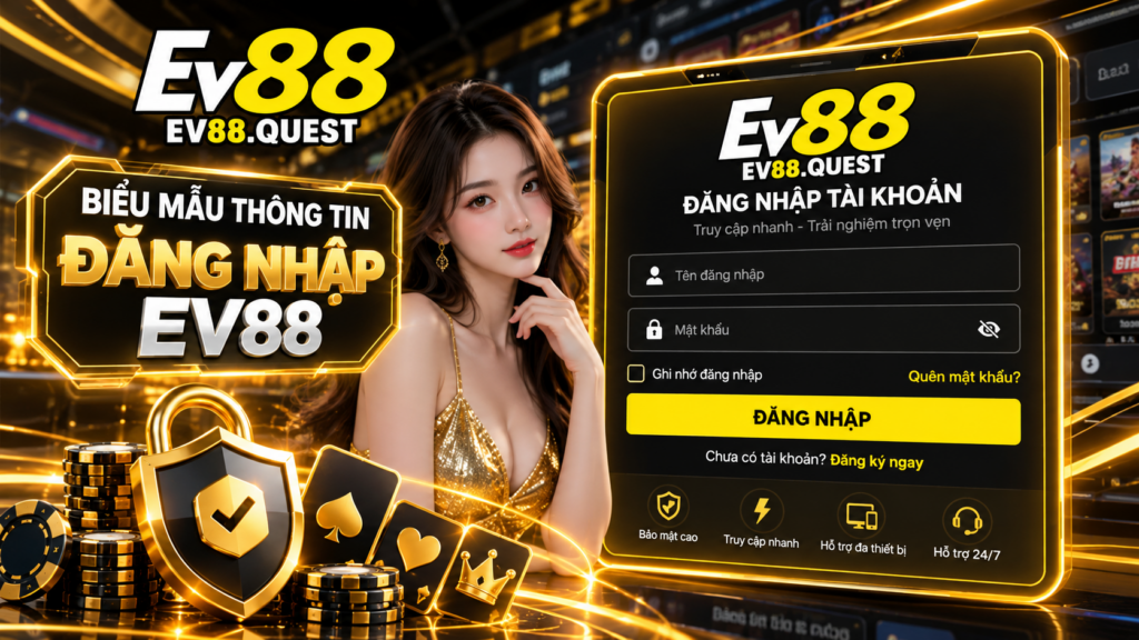 Biểu mẫu thông tin Đăng Nhập EV88