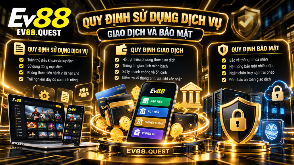 Quy định sử dụng dịch vụ, giao dịch và bảo mật