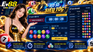 Giao diện kỳ quay và đồng hồ đếm ngược Xổ Số Siêu Tốc