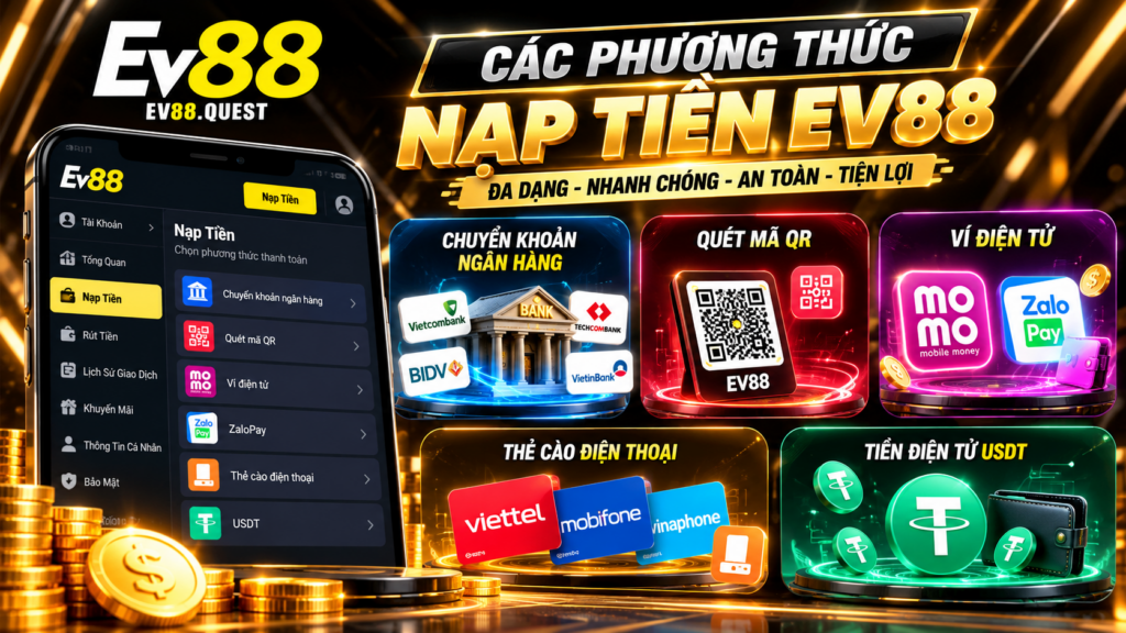 Các phương thức Nạp Tiền EV88