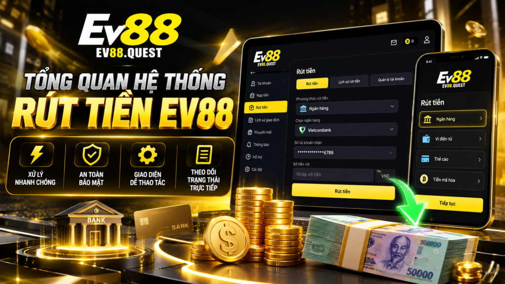 Tổng quan hệ thống Rút Tiền EV88