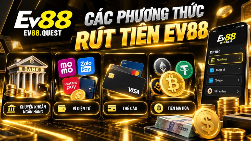 Các phương thức Rút Tiền EV88
