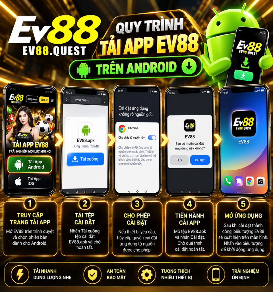 Quy trình Tải App EV88 trên Android