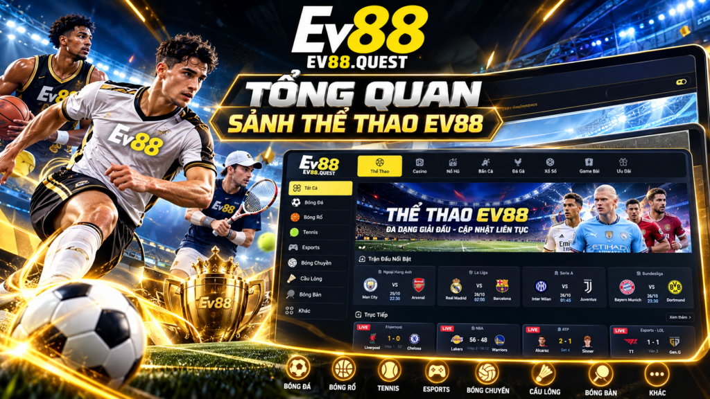 Tổng quan sảnh Thể Thao EV88