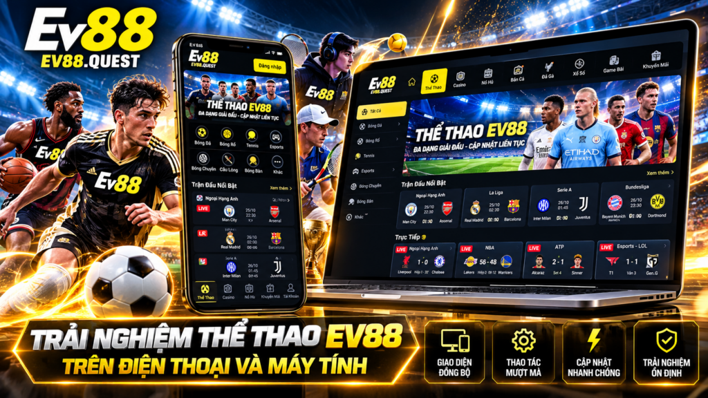 Trải nghiệm Thể Thao trên điện thoại và máy tính